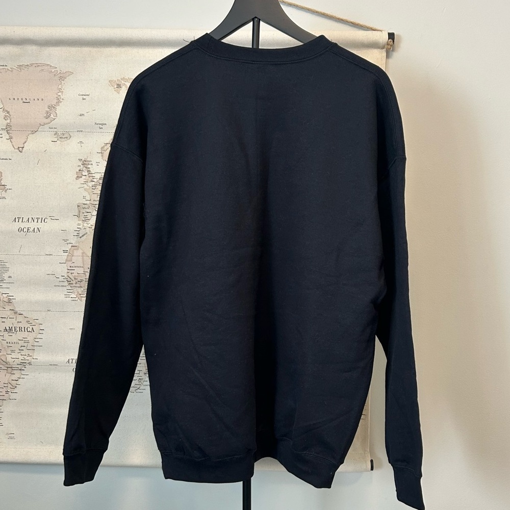 Black Ghosts & Books Graphic Sweatshirt XL | Cozy Fall Spooky NWT- No Tags - Picture 3 of 6